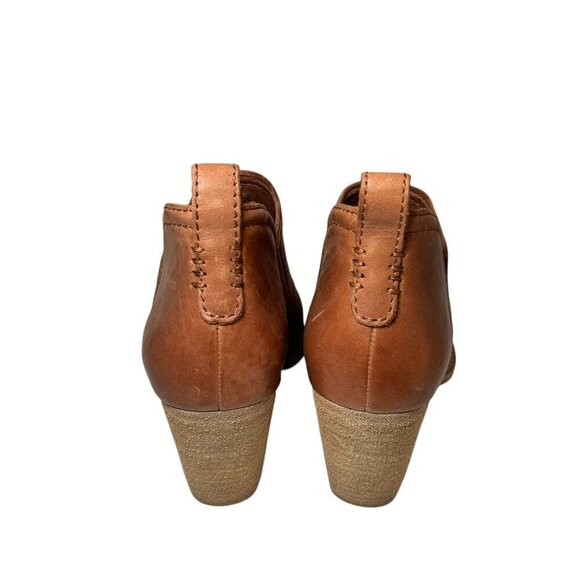Jeffrey Campbell Rosalee Bootie Tan Stacked Block Heel Size 8 MSRP $144 - Picture 4 of 6